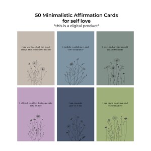 50 tarjetas imprimibles de autocuidado, regalo de cumpleaños de amor propio para ella, autosabotaje, terapia cognitivo conductual, decoración de oficina de terapia