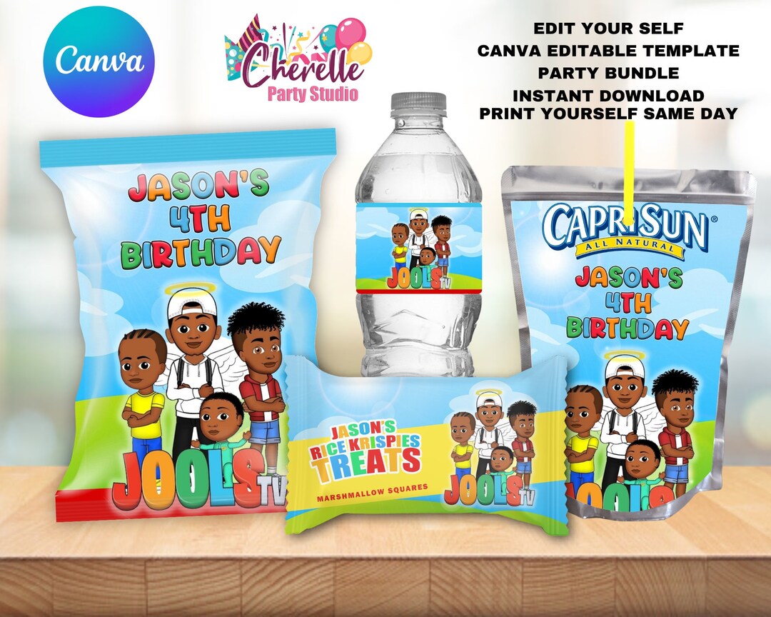 Jools TV Custom Birthday Bundle, Personalized Party Bundle Etsy