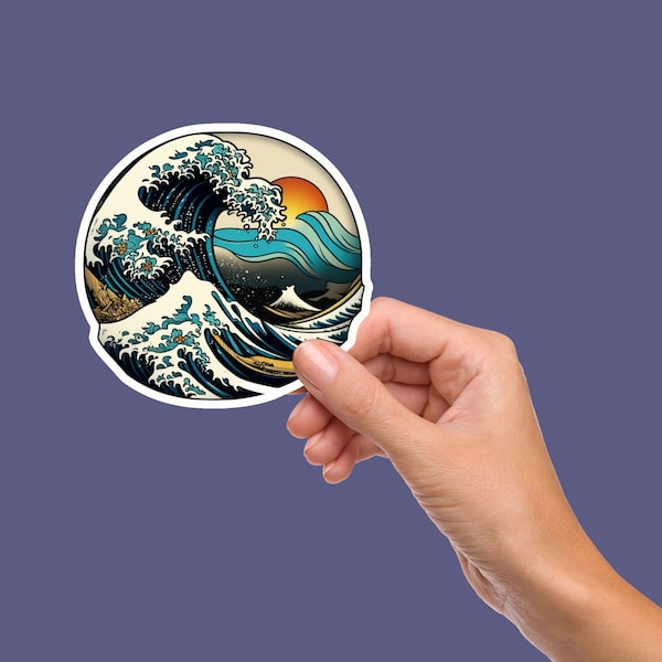 Great Wave Sticker - Great Wave off Kanagawa - Vinyl Sticker