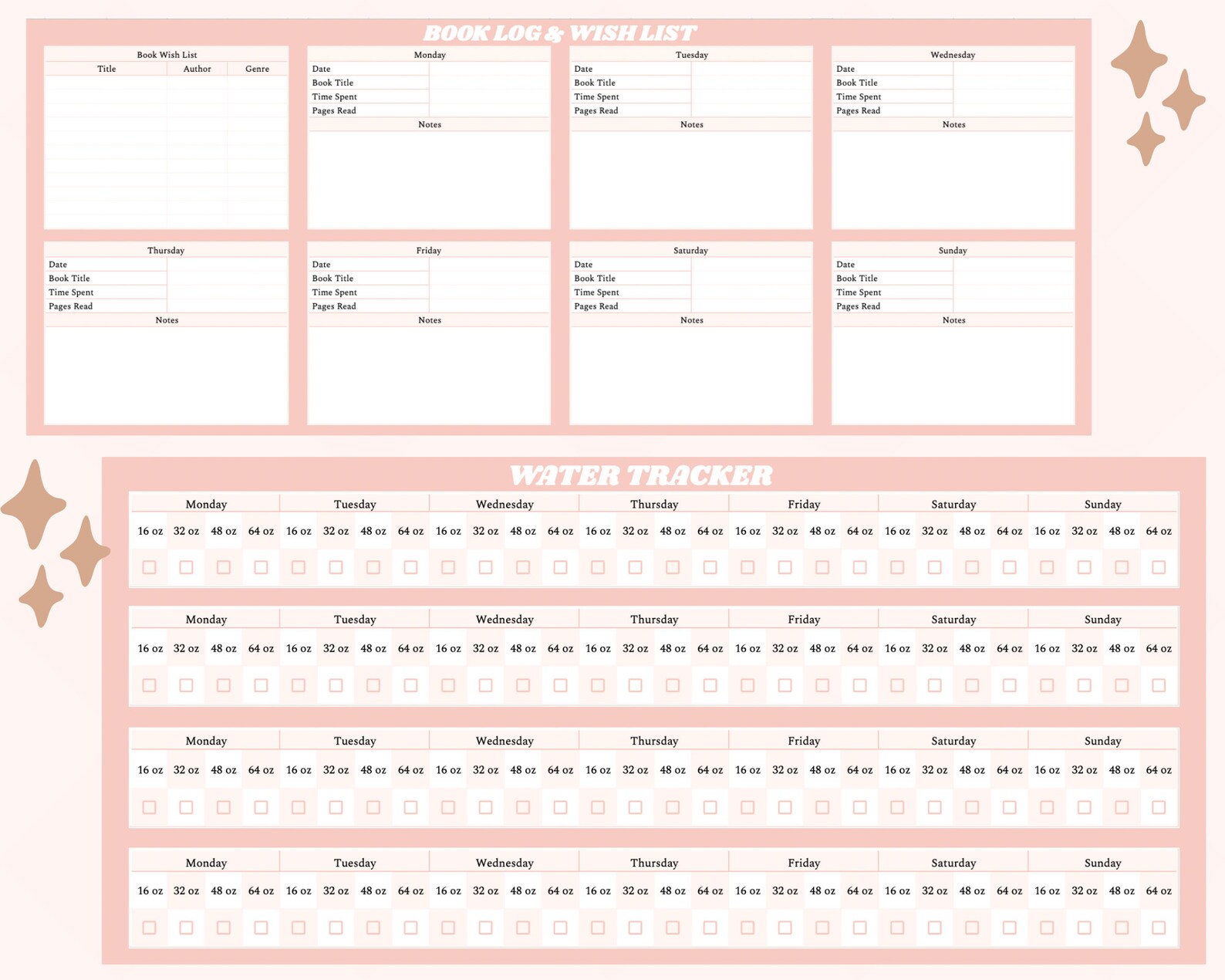 Fitness Tracker Spreadsheet for Google Sheets Habit (Download Now) Etsy