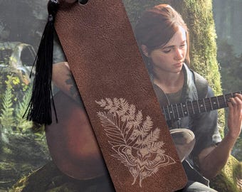 The Last of Us Inspired Ellie&#39;s Tattoo Faux Leather Bookmark for Journals & Books