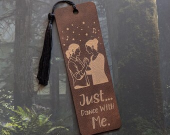 The Last of Us Inspired “Just Dance With Me” Bookmark | Faux Leather | Ellie & Dina Silhouette Design
