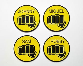 Way of the Fist Dojo Custom Name Patch Heat Activated Faux Leather Karate Gift