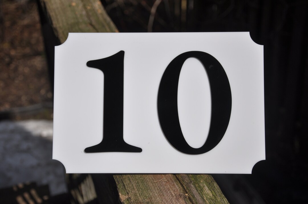 Custom Acrylic House Numbers Plaque Etsy