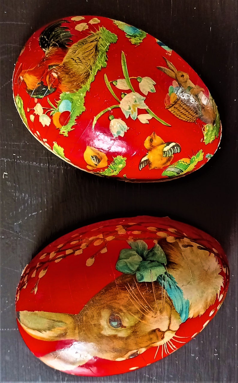 Vintage German Paper Mache Easter Egg Etsy