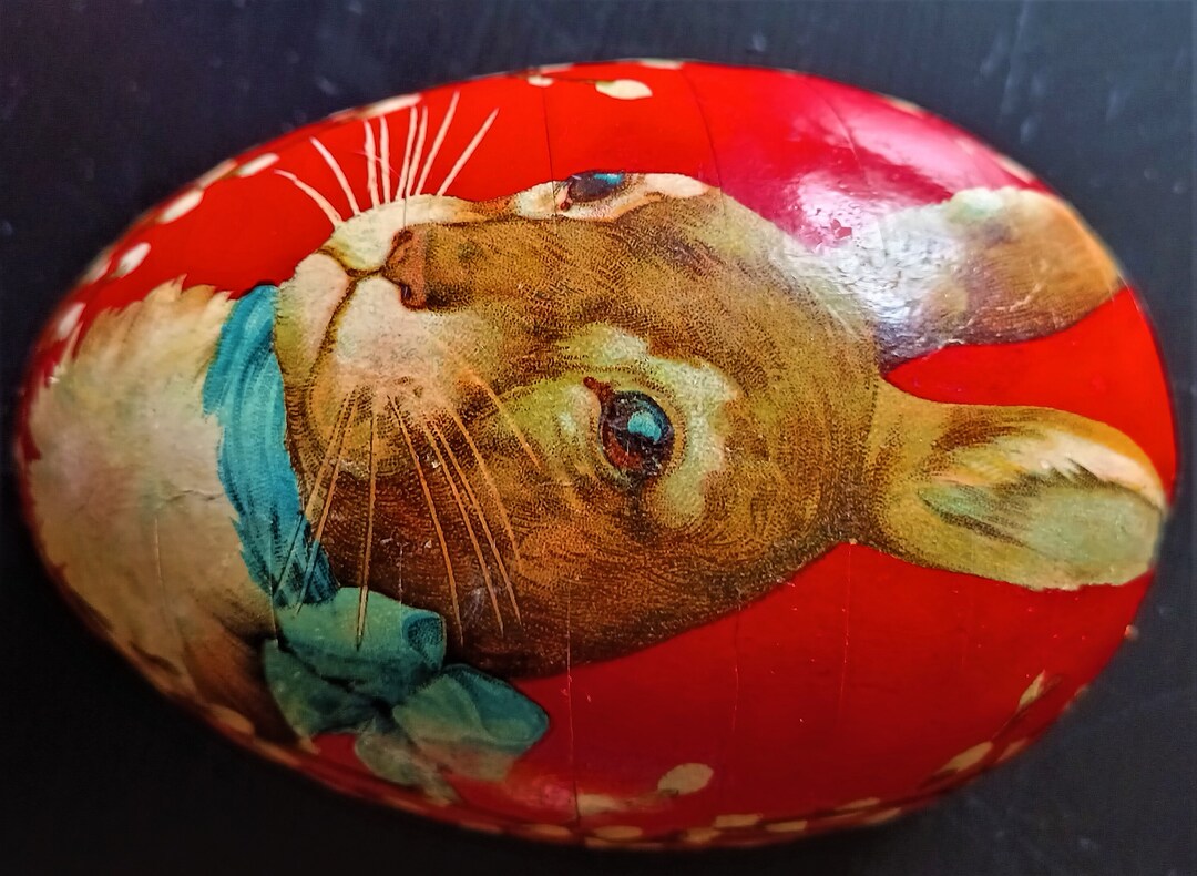 Vintage German Paper Mache Easter Egg Etsy