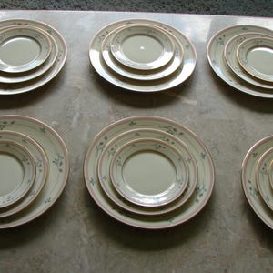 lenox Rose manor china six place settings