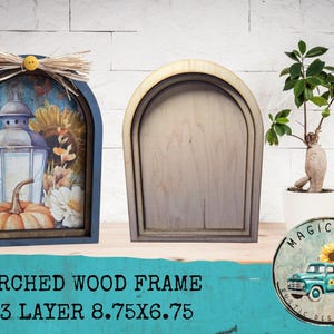 Arched Maple Wood Frame: Unfinished Wood DIY Craft Kit