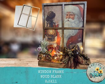 Window Frame Wood Frame: Unfinished DIY 2 layer