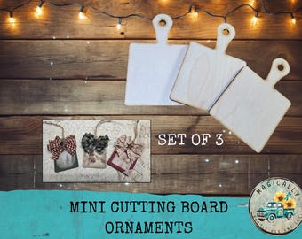 Wood Christmas Mini Cutting Board Ornaments: Holiday DIY Ornaments