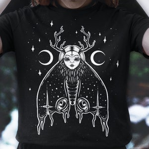 Gothic Moth T-Shirt: Witchy Dark Academia Tee image 1