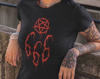 Pentagram 666 T-Shirt: Satanist Black Metal Goth Tee