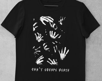 Kann dem Tod nicht entkommen T-Shirt - Horror Gothic Kleidung Alt Shirt Gothic Ästhetik Dark Emo Shirt Schwarz Metal Shirt Grunge Shirt Untergrund T-Shirt