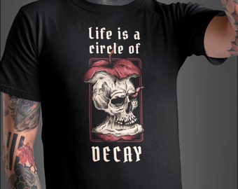 Apple Skull T-Shirt: Gothic Macabre Art, Memento Mori