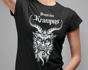 Gruss vom Krampus T-Shirt: Spooky Christmas Goth Tee