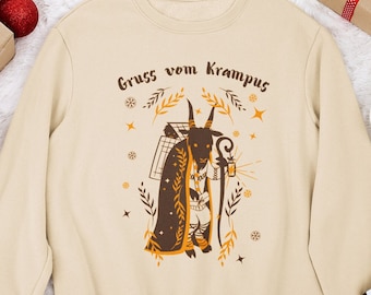 Gruss vom Krampus Sweatshirt: Spooky Cute Horror Christmas Shirt