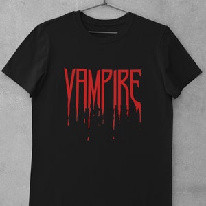 Vampire Shirt Gothic Punk T-Shirt - Dracula Vampire T Shirt Halloween Shirt Spooky Tee Horror Fan TShirt Gothic Shirt Halloween Vampire Tee