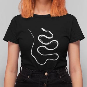 Skeleton Snake TShirt Gothic Shirt Witchy TShirt Aesthetic Serpent Bones Dark Academia Shirt Occult T-Shirt Reptile Gift Eco Friendly Shirt