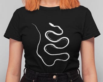 Skeleton Snake T-Shirt: Gothic Witchy Serpent Bones Tee