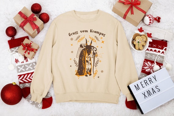 Gruss vom Krampus Sweatshirt: Spooky Cute Horror Christmas Shirt