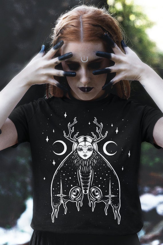 Gothic Moth T-Shirt: Witchy Dark Academia Tee