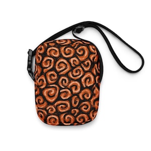 Gothic Crossbody Tasche Alltags Gothic Tasche Swirly Muster Tasche Halloween Tasche für Frauen Gruselige Goth Geldbörse Witchy Tasche Orange Ästhetische Tasche