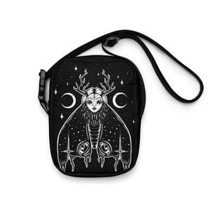 Gothic Crossbody Bag Witchy Moth Bag Goth Moth Witch Crossbody Bag Gothic Purse Witchy Messenger Bag Whimsy Bag Mythical Bag Dark Moth Purse