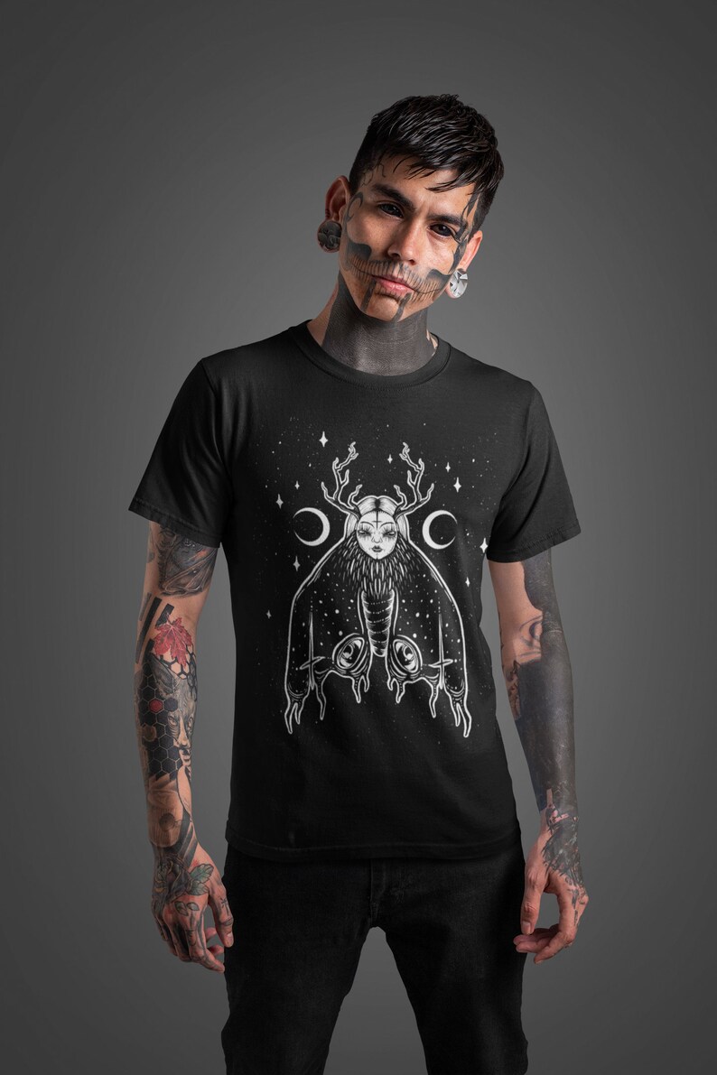 Gothic Moth T-Shirt: Witchy Dark Academia Tee image 7