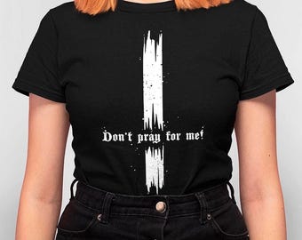 Inverted Cross T-Shirt: Distressed Gothic Atheist Tee
