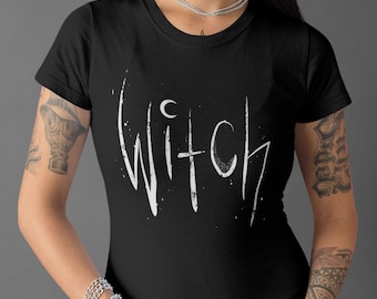 Camiseta de bruja: Camiseta gótica mística con fases lunares
