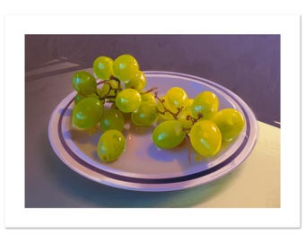 Uvas verdes jugosas / Lámina artística