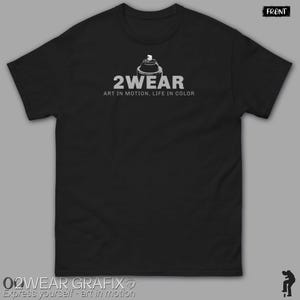 2Wear Graffiti Logo Statement Tee  &#39;Art in Motion, Life in Color, Cool Gift Idea For Original Street Artists