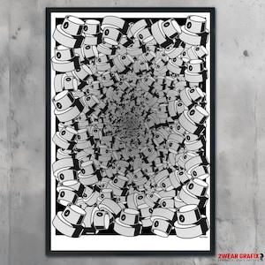 Graffiti Fat Cap Infinity Poster, Urban Street Art Wall Print, Spray Paint Fat Cap Design, Hip Hop Culture Artist Room Decor