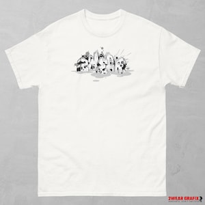 2wear Melt Down Graffiti T-shirt, Heavy Cotton Unisex Street Art Shirt, Unique Gift Idea, Urban Style Graphic Tee