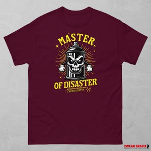Graffiti Art T-Shirt: Urban Streetwear, Rebel Design Maroon