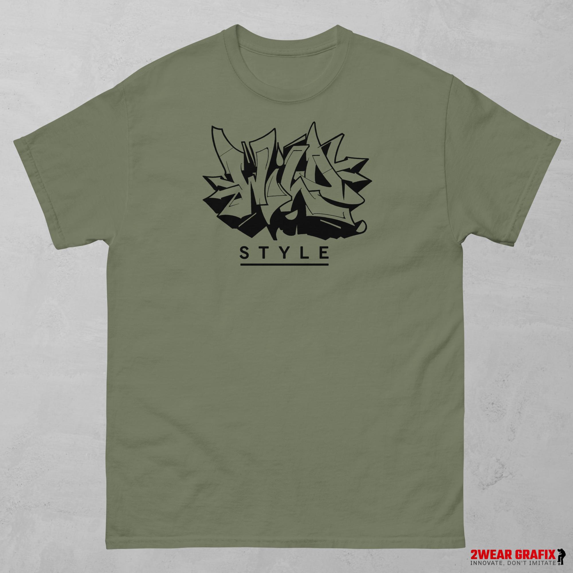 ワイルドスタイルグラフィティTシャツ：アーバンレタリングデザイン 