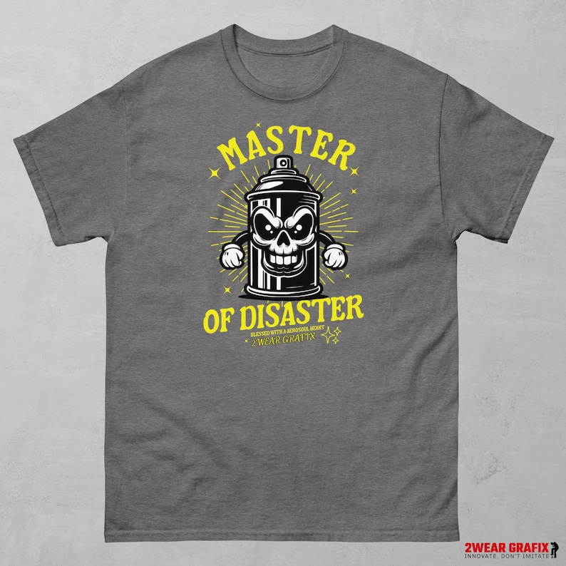 Graffiti Art T-Shirt: Urban Streetwear, Rebel Design Graphite Heather
