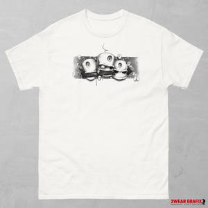 No Veas el Mal, No Oigas el Mal, No Hables del Mal - Estilo Graffiti Fat Cap - Camiseta Clásica Streetwear de Algodón Pesado