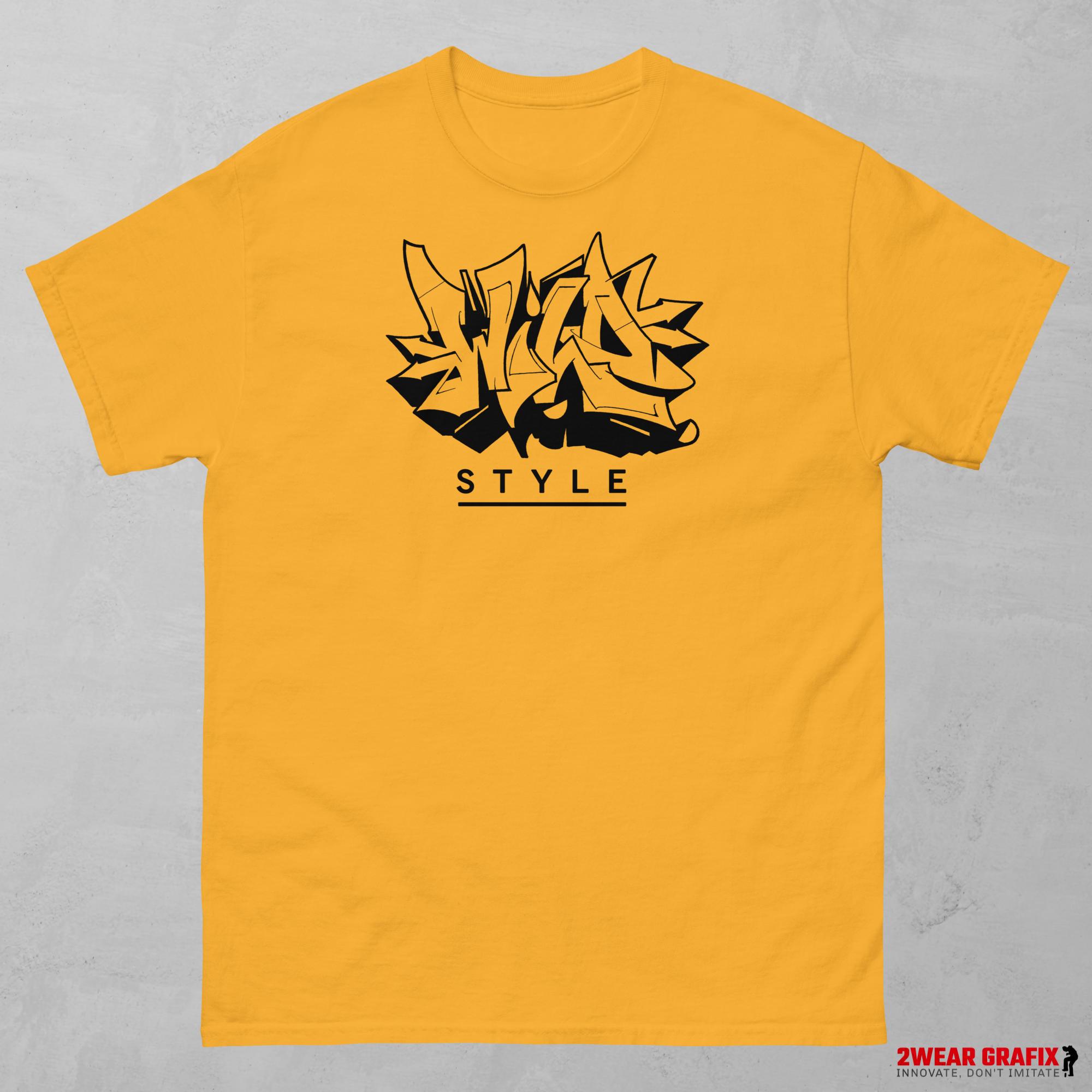 ワイルドスタイルグラフィティTシャツ：アーバンレタリングデザイン 