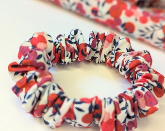 Mini chouchou scrunchie, élastique cheveux modèle liberty fleuri