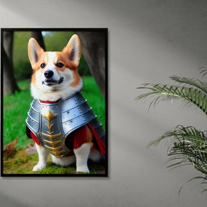 Corgi in Medieval Armor Digital File