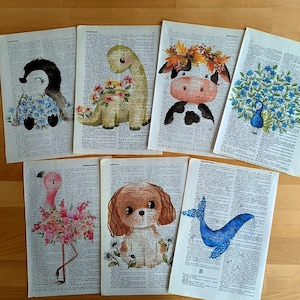Láminas de animales del zoológico para guardería, póster de animales bebés, animales de la selva, bosque, regalo para niños, decoración de habitación de bebé.