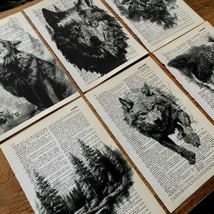 Wolf Poster-Wolf Decor-Office Wall Decor-Wolf-Nature Wall Art- Wild Wolf-Dark Art-Wolves-Wolf Art- Wall Mural-Wolf Picture-Wolf Print Set