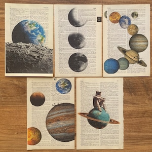 Wörterbuch Kunst; Sonnensystem, Mondphasen, Lernposter, Kinderzimmer Dekor, Planeten, Mond Prints, Weltraum Print, Wörterbuch Print, Planet