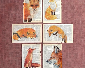 Fox Print, Fox Nursery Decor, Woodland Nursery Decor, Fox Art Poster, Vintage Fox Art, Fox Portrait, Red Fox Painting, Woodland Animal Art