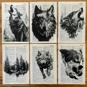 Vargposter - Vargdekor - Kontorsväggdekor - Varg - Naturväggkonst - Vild varg - Mörk konst - Vargar - Vargkonst - Väggmålning - Vargbild - Vargtryckset