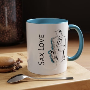 Saxophone Coffee Mug  Perfect Gift for Jazz Lovers, Music Enthusiasts, Birthdays, Home Decor