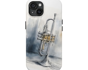 Trumpet Phone Case for Trumpet Player Music Teacher Gift for Musicians, Music Lovers, Durable Tough Case iPhone 15 iPhone 16 case