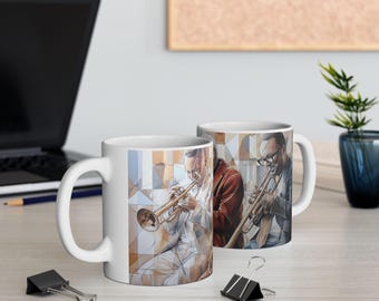 Artistic Ceramic Mug | Jazz Musicians, Coffee Lover Gift