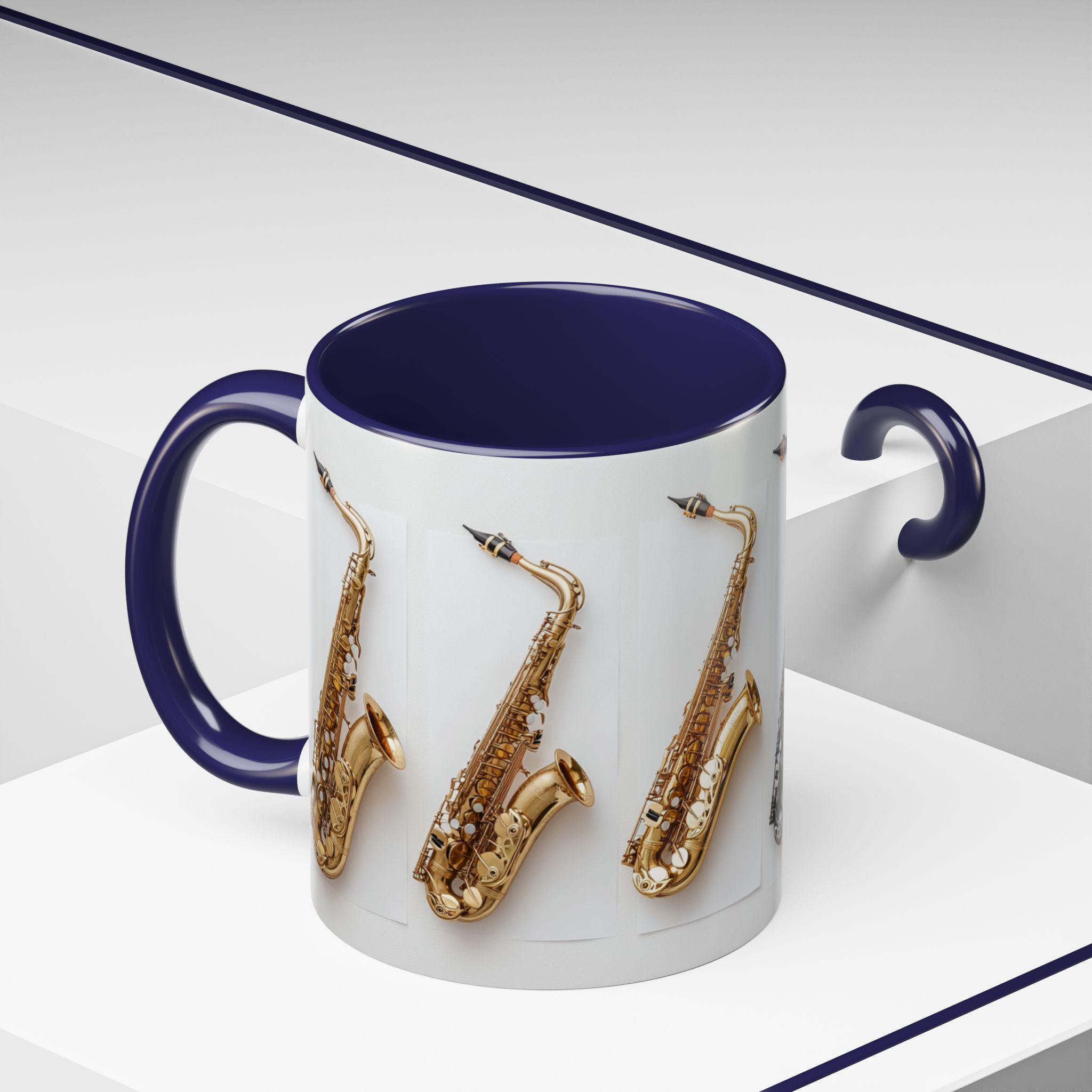 Tazza Personalizzata Con Sassofono - Regalo Musicista - Nome E Messaggio A Scelta